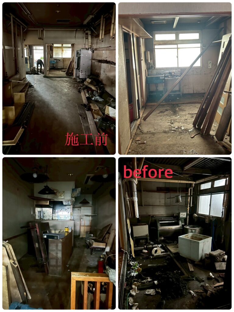 江戸川区・葛飾区の内装解体】小松川3丁目にて2区画を統合する店舗スケルトン工事を実施｜人通りの多い立地での安全対策 | 株式会社N-tech